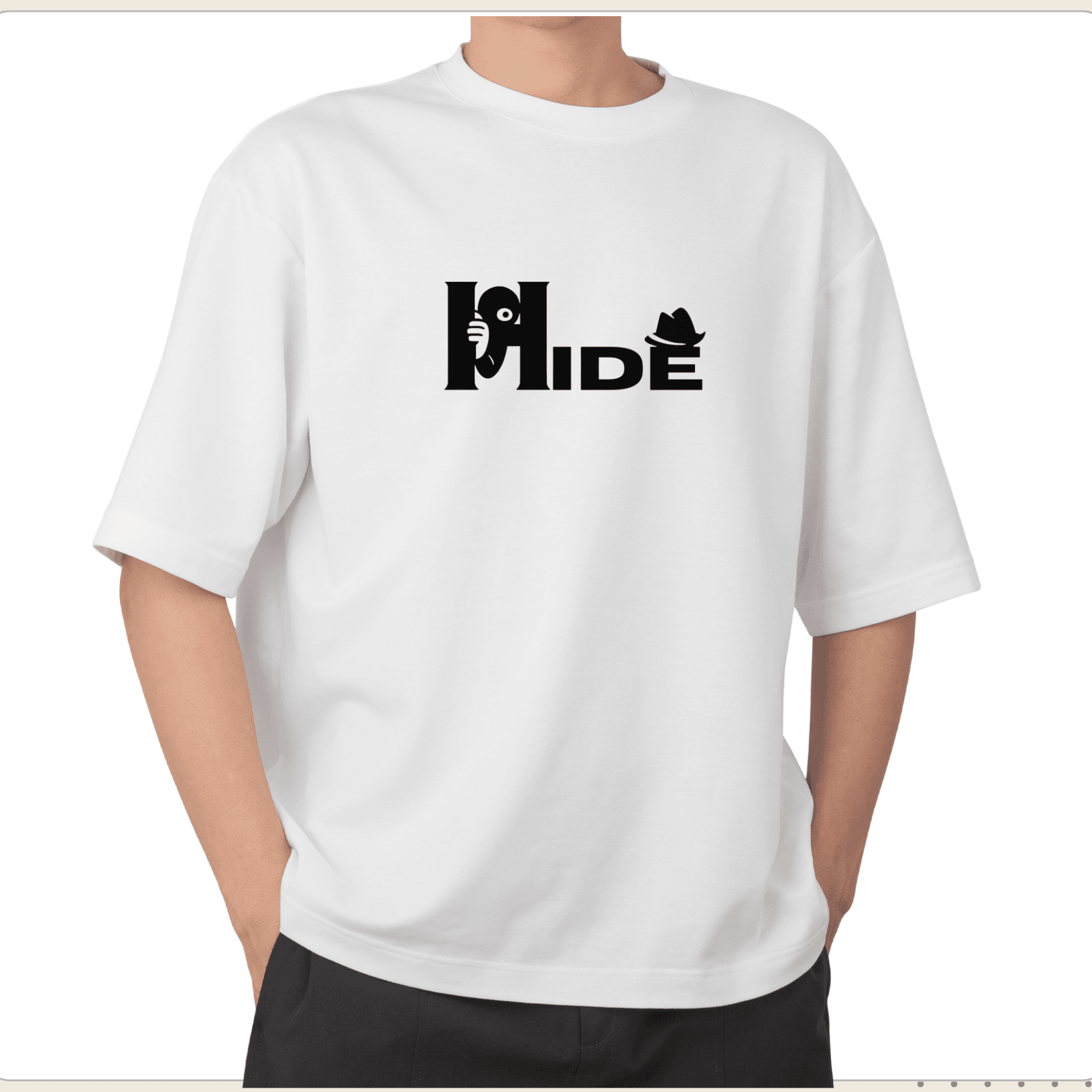  WHITE  OVERSIZED T-SHIRT